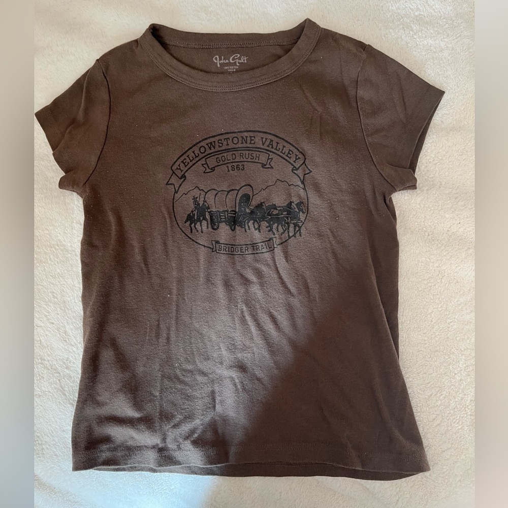 Brandy Melville john galt yellowstone baby tee, one size